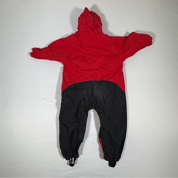 Hapiu Red Hooded Rainsuit 3T - Picture 2 of 3
